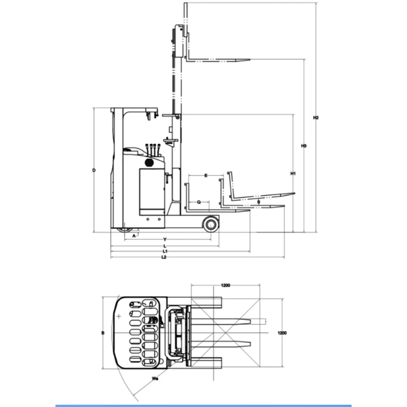 2D Large Reach Electric Forklift 2D Large Reach Electric Forklift