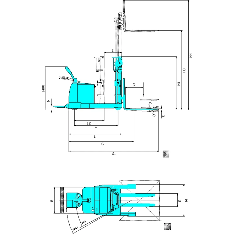 2D Stand-up Reach Truck