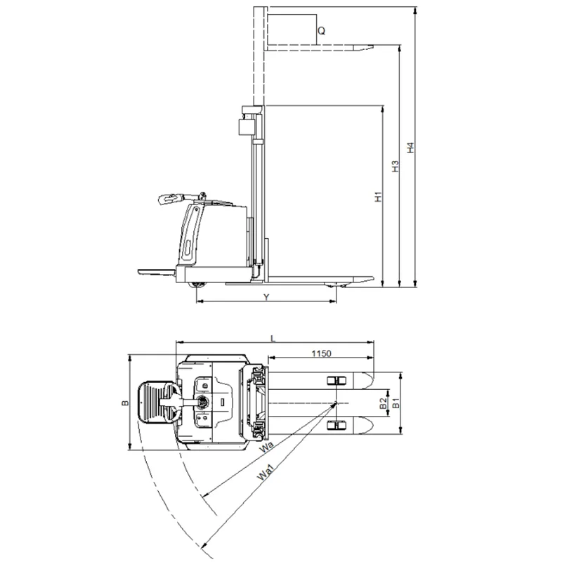2D electric stacker forklift 2D electric stacker forklift