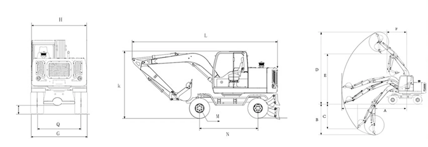 2D wheel excavator